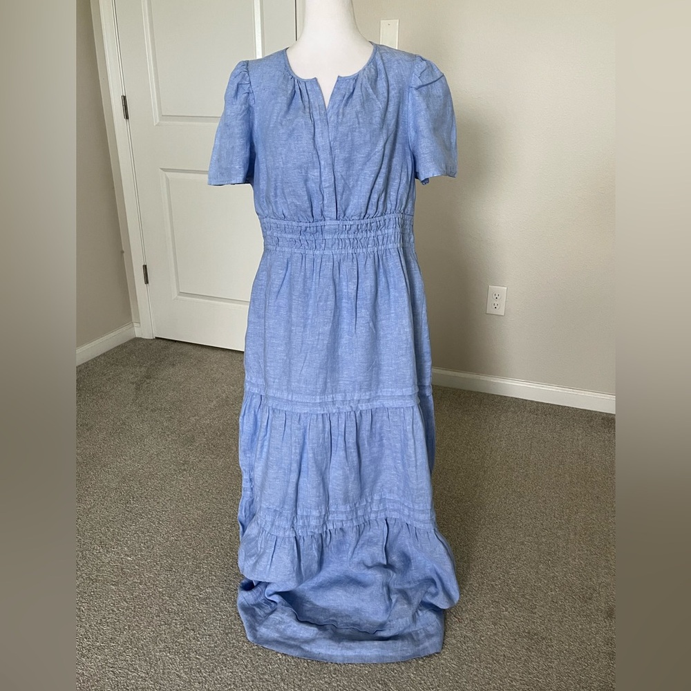 Quince Light Blue Maxi Dress